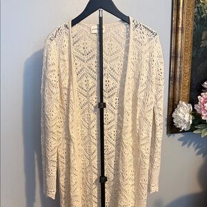 Freshman1996 Cream Lace Cardigan